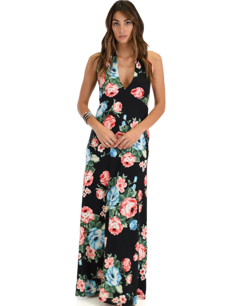 love potion black lace halter maxi dress Live And Love Lace Halter Maxi Dress Black