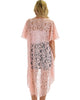 Lyss Loo Women's Simple Pleasure Blush Lace Kimono Cardigan - Lyss Loo