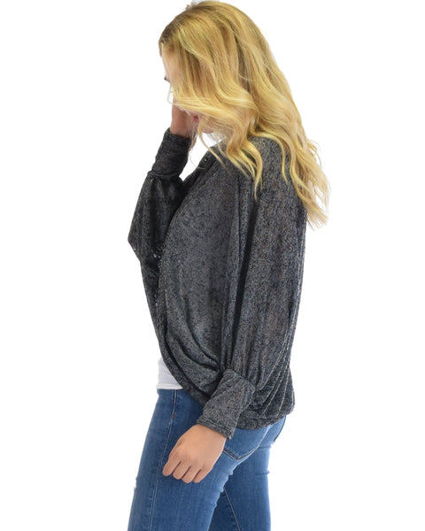 Comin' Up Cozy Grey Long Sleeve Cocoon Cardigan