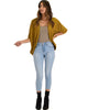 Comin' Up Cozy Mustard Long Sleeve Cocoon Cardigan - Full Image