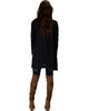 City Sleek Long-Line Black Cardigan - Back Image