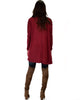 City Sleek Long-Line Burgundy Cardigan - Back Image