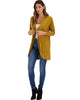 City Sleek Long-Line Mustard Cardigan - Full Image