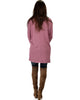 City Sleek Long-Line Marsala Cardigan - Back Image