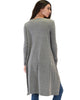 Juniors Graceful Ways Long Grey Cardigan - Lyss Loo