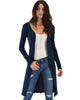 Juniors Graceful Ways Long Navy Cardigan - Lyss Loo