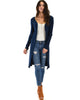 Juniors Graceful Ways Long Navy Cardigan - Lyss Loo