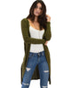 Juniors Graceful Ways Long Olive Cardigan - Lyss Loo