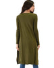 Juniors Graceful Ways Long Olive Cardigan - Lyss Loo