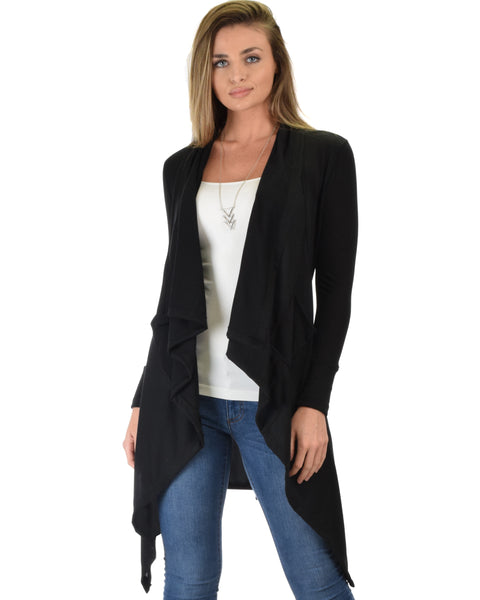 Good Natured Cozy Black Sweater Cardigan