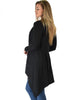 Good Natured Cozy Black Sweater Cardigan - Side Image