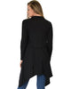 Good Natured Cozy Black Sweater Cardigan - Back Image