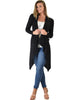 Good Natured Cozy Black Sweater Cardigan - Full Image