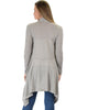 Good Natured Cozy Grey Sweater Cardigan - Back Image