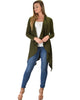 Good Natured Cozy Olive Sweater Cardigan - Full Image