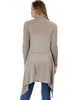 Good Natured Cozy Taupe Sweater Cardigan - Back Image