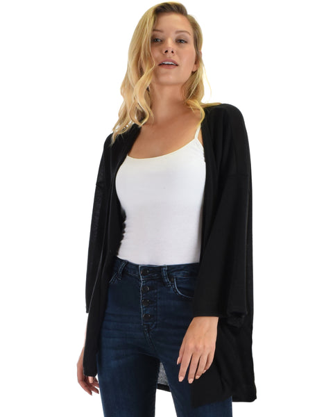 Lyss Loo Graceful Ways Black Kimono Style Cardigan Top