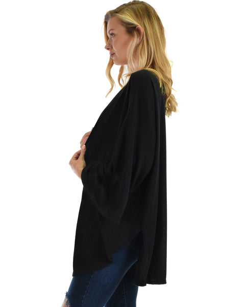 Lyss Loo Graceful Ways Black Kimono Style Cardigan Top