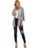 Lyss Loo Graceful Ways Grey Kimono Style Cardigan Top - Lyss Loo