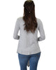 Throw It On Long Sleeve Draped Grey Cardigan - Back Image