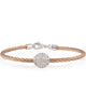 Rose Cable Bracelet With White Crystal Ball - Main Image