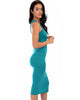 Hourglass Bodycon Green Midi Dress - Side Image