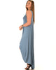 Rock & Ready Sleeveless Hi-low Blue Maxi Dress - Side Image