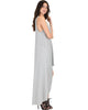 Rock & Ready Sleeveless Hi-low Grey Maxi Dress - Side Image