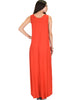 Rock & Ready Sleeveless Hi-low Rust Maxi Dress - Back Image