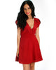 Wrap Me Up Waist Tie Burgundy Wrap Dress - Main Image