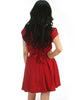 Wrap Me Up Waist Tie Burgundy Wrap Dress - Back Image