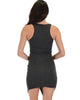 Rock & Ready Charcoal Bodycon Dress - Back Image