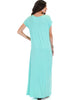 Side Slit Aqua Maxi Dress - Lyss Loo