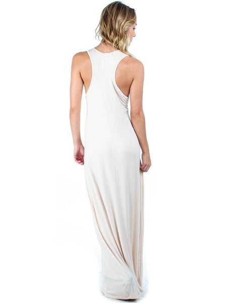 Racerback Ivory Maxi Dress