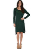 Kiss The Moon Long Sleeve Olive Midi Dress - Full Image