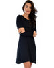 Shift & Shout Long Sleeve Black Tunic Dress - Main Image