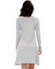 Shift & Shout Long Sleeve Grey Tunic Dress - Back Image