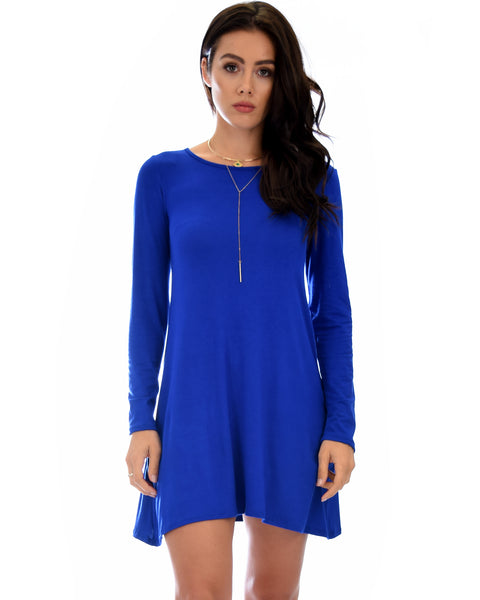 Shift & Shout Long Sleeve Royal Tunic Dress