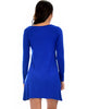 Shift & Shout Long Sleeve Royal Tunic Dress - Back Image