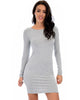 Comeback Baby Long Sleeve Grey Bodycon Dress - Main Image