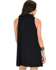 Olivia Tank Black Shift Dress - Back Image