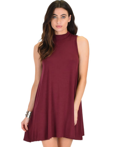 Olivia Tank Burgundy Shift Dress