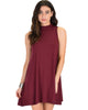 Olivia Tank Burgundy Shift Dress - Main Image