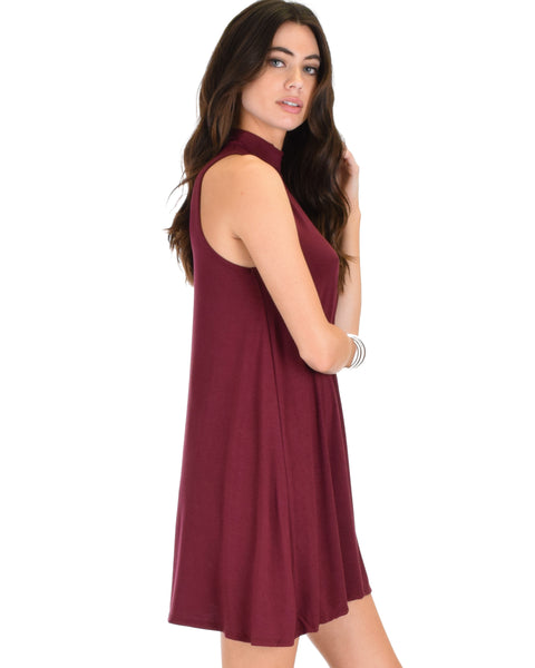 Olivia Tank Burgundy Shift Dress