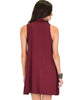 Olivia Tank Burgundy Shift Dress - Back Image