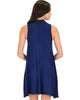 Olivia Tank Navy Shift Dress - Back Image