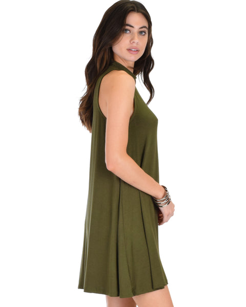 Olivia Tank Olive Shift Dress