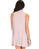 Olivia Tank Striped Mauve Shift Dress - Back Image