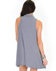 Olivia Tank Striped Navy Shift Dress - Back Image