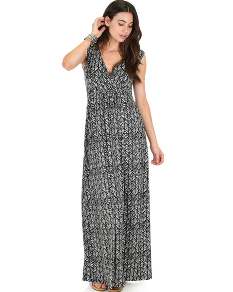 Sweetest Kiss Sleeveless Tribal Maxi Dress